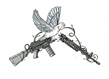 WRL Broken Rifle with Dove Logo