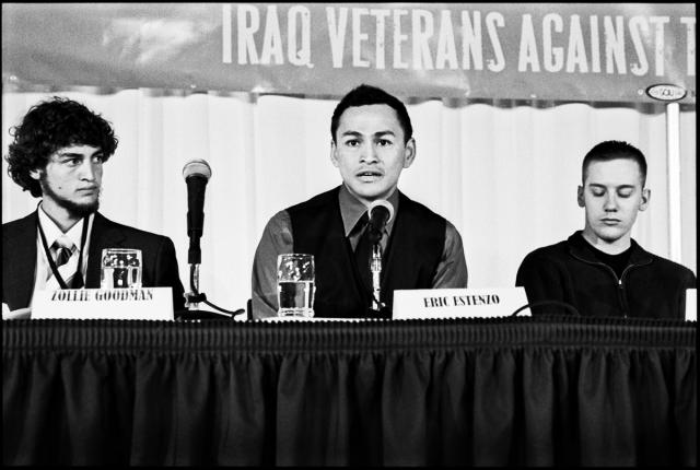 Veterans testify about their experiences in Iraq and Afghanistan at Winter Soldier, March 2008. Photo Mathieu Grandjean