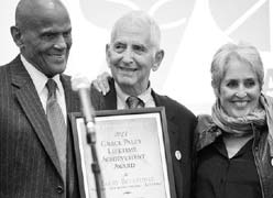 90th Anniversary Bash photo - Harry Belafonte, Daniel Ellsberg, Joan Baez