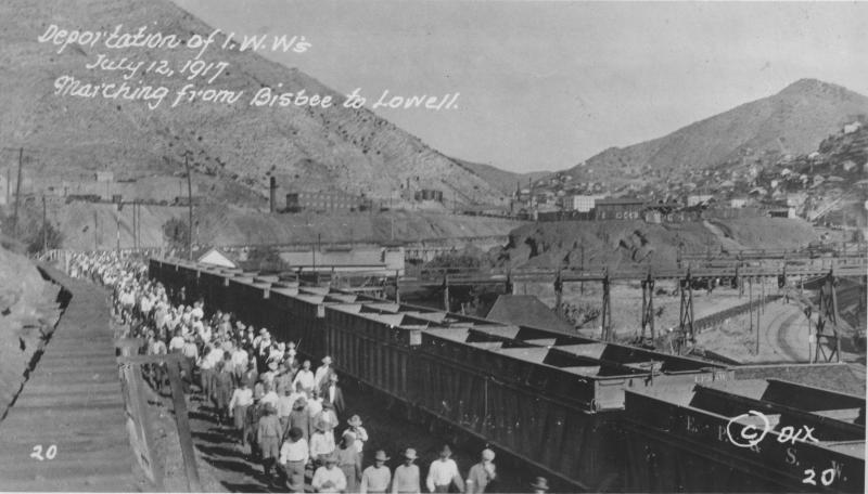 marching from Bisbee to Lowell