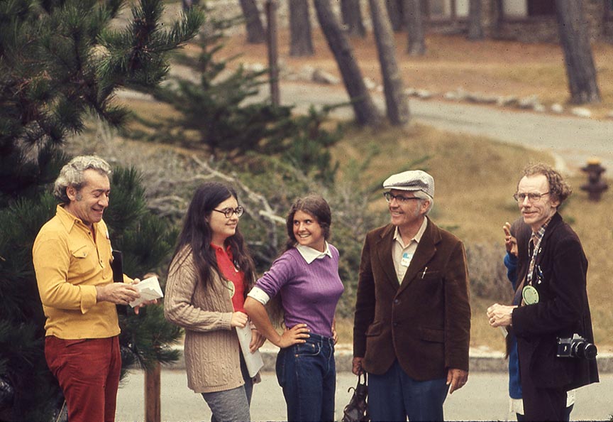 Gara with Ralph DiGia, Roy Kepler and daughters, at WRL’s 50th anniversary conference in Asilomar, CA, Aug. 1973. Photo by David McReynolds.