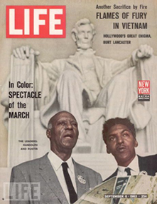 A Phillip Randolph and Bayard Rustin on Life Magazine cover