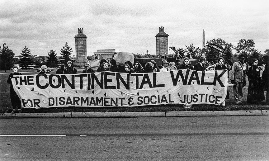 Continental Walkers hold banner in Washington, DC. (Photographer unknown)