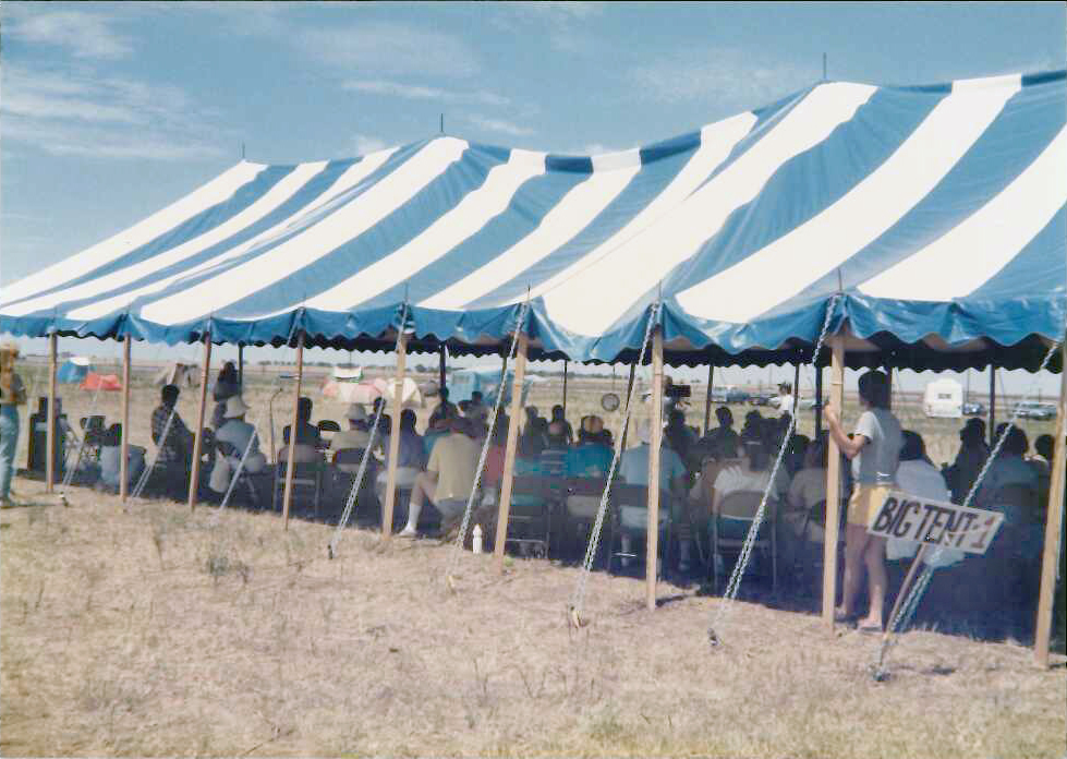 The "Big Tent" as the sign says, where Peace Camp talks were held