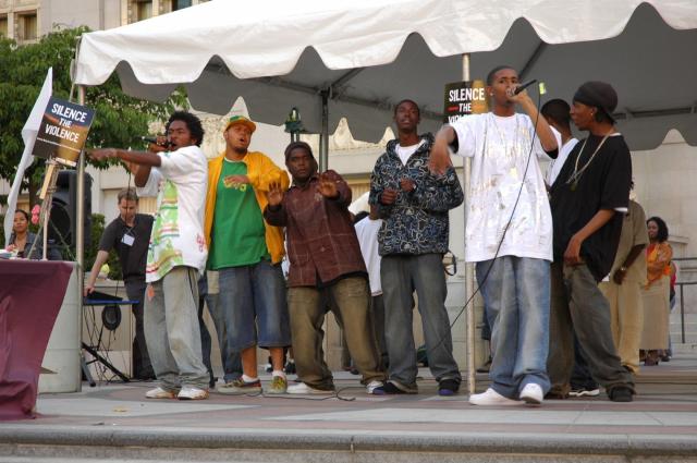 Performance at Silence the Violence vigil in Oakland, CA.