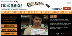 Facing Tear Gas website screenshot