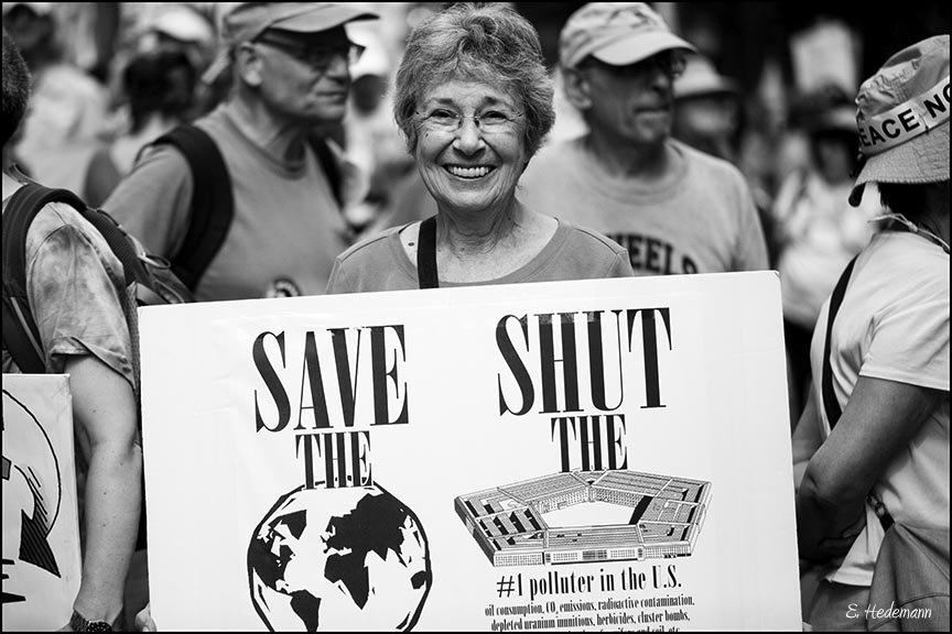 Virginia at the September 21, 2014 Climate March in Manhattan (Photo by Ed Hedemann)