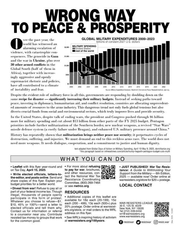 Where Your Income Tax Money Really Goes FY 2026 - back B&W (published March 2025)